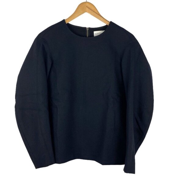 Aritzia Babaton 1-01 Palermo Blouse Black Lined Wool Cashmere Pullover US M - Picture 1 of 10